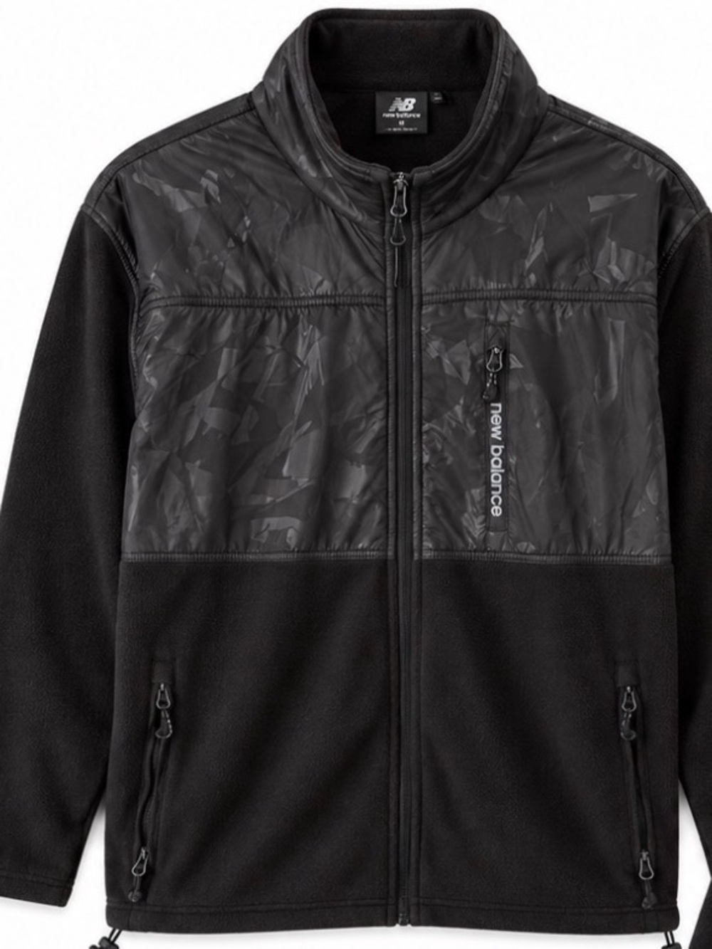New Balance Men’s Black Hybrid Fleece Jacket